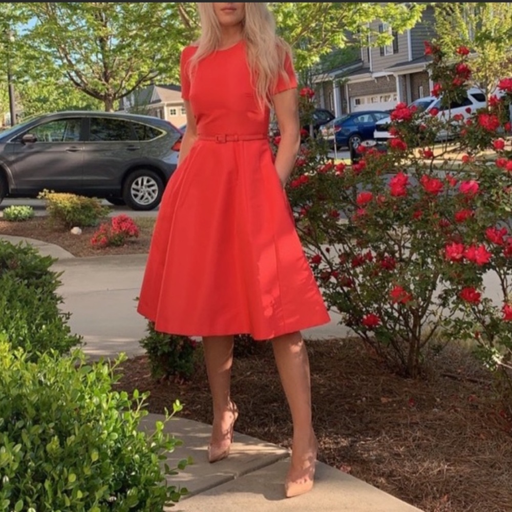 Carolina Herrera Faille Silk Dress 6